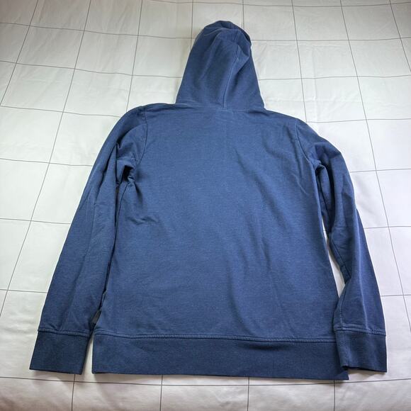 Patagonia Hoodie Womens Medium Stone Blue Fisherfox Ahnya Organic Cotton Outdoor - Picture 3 of 9